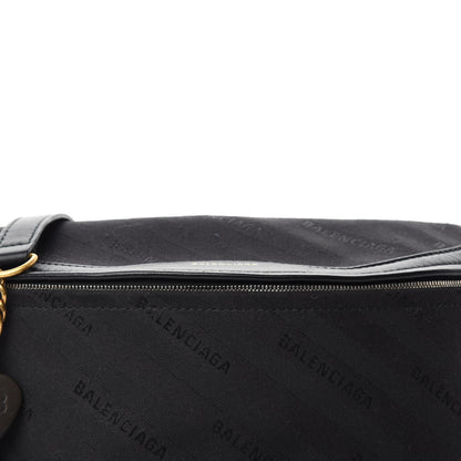 Balenciaga Canvas Jacquard Diagonal Allover Logo XS Souvenir Belt Bag Black 11 of 11