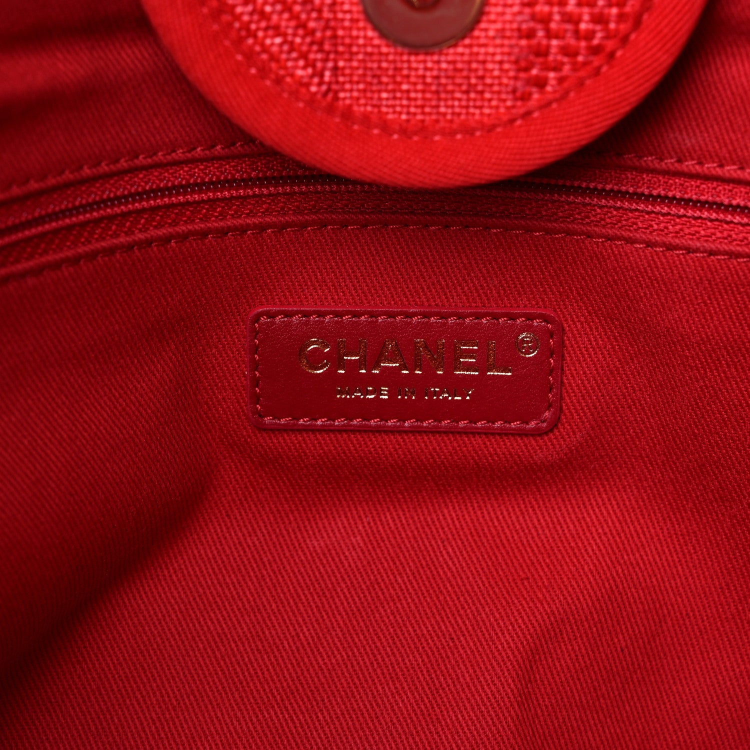 Chanel Mixed Fibers Striped Medium Deauville Tote Red 5 of 8