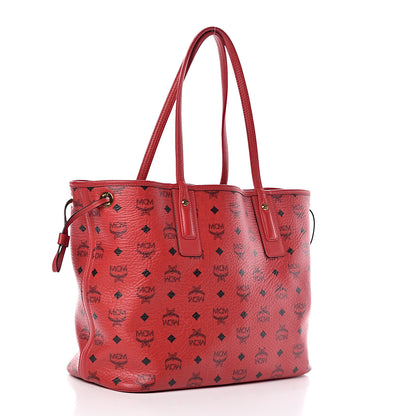 MCM Visetos Medium Liz Reversible Shopper Tote Ruby Red 7 of 17