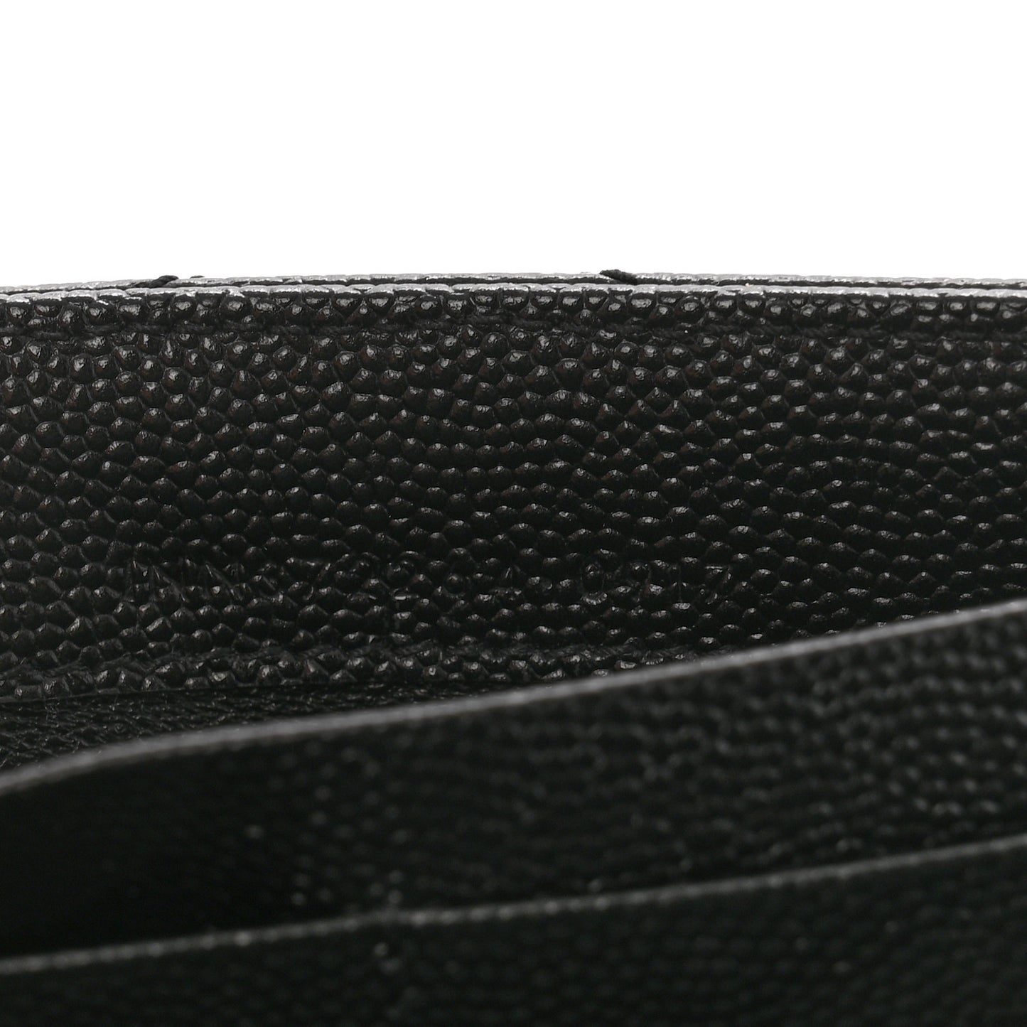 Grain De Poudre Matelasse Chevron Monogram Flap Wallet Black