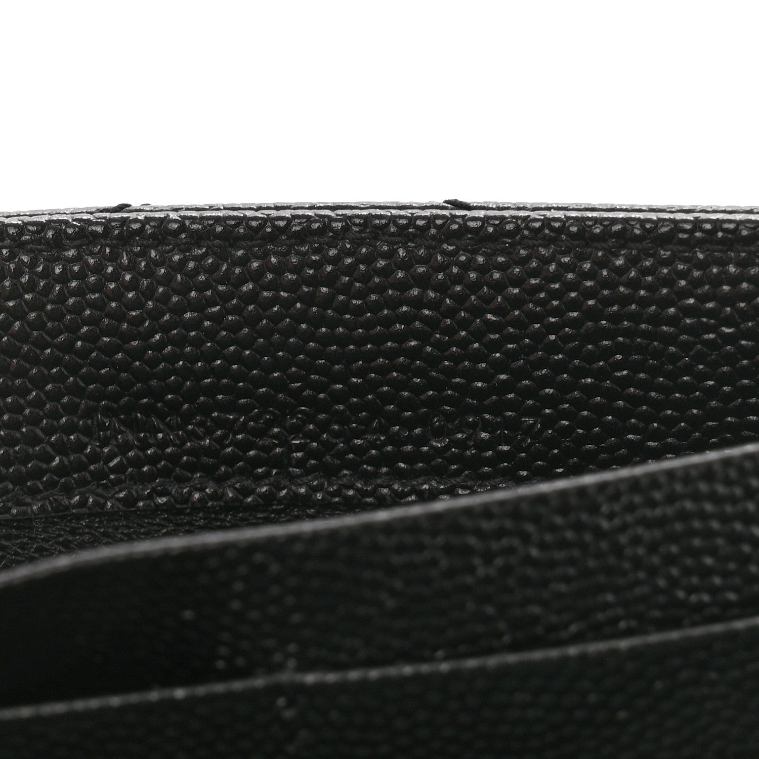 Saint Laurent Grain De Poudre Matelasse Chevron Monogram Flap Wallet Black 8 of 9