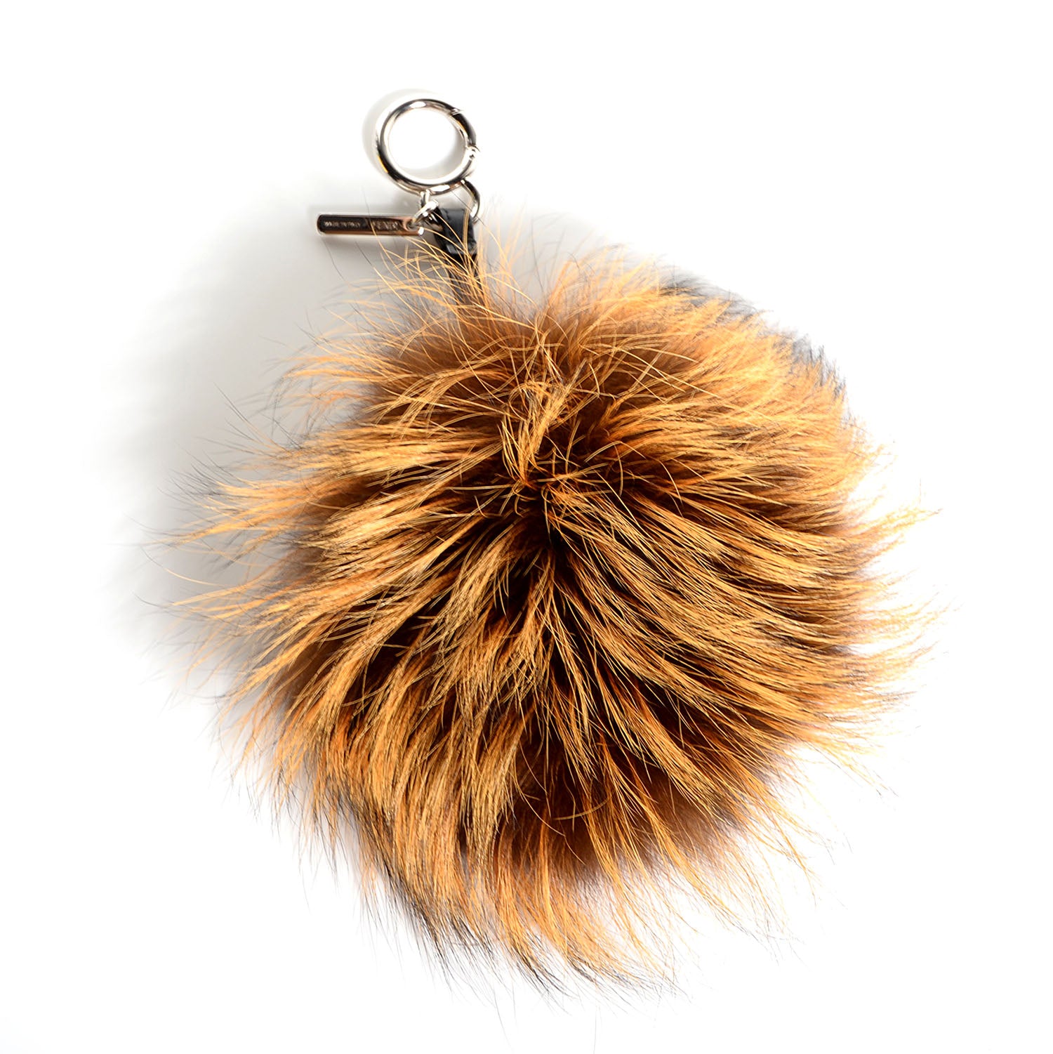 Fendi Fox Mink Rabbit Fur Vitello Flamingo Kooky Monster Bag Bug Charm Zucca Multicolor Black 3 of 6