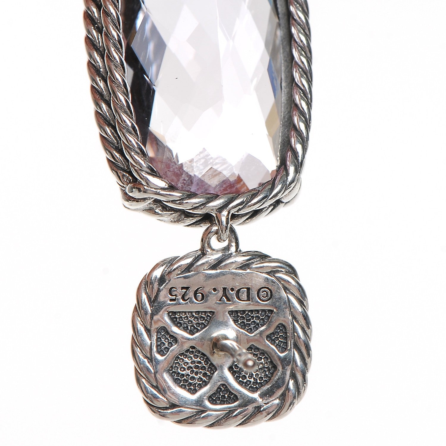 David Yurman Sterling Silver Lavender Amethyst 36mm Chatelaine Drop Earrings 5 of 8