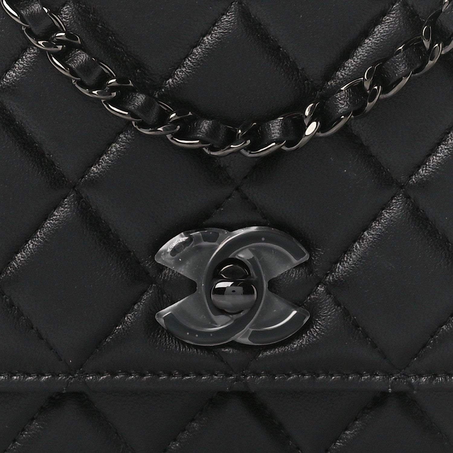 Chanel Lambskin Quilted Trendy CC Wallet On Chain WOC So Black 10 of 13