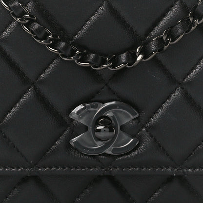 Chanel Lambskin Quilted Trendy CC Wallet On Chain WOC So Black 10 of 13
