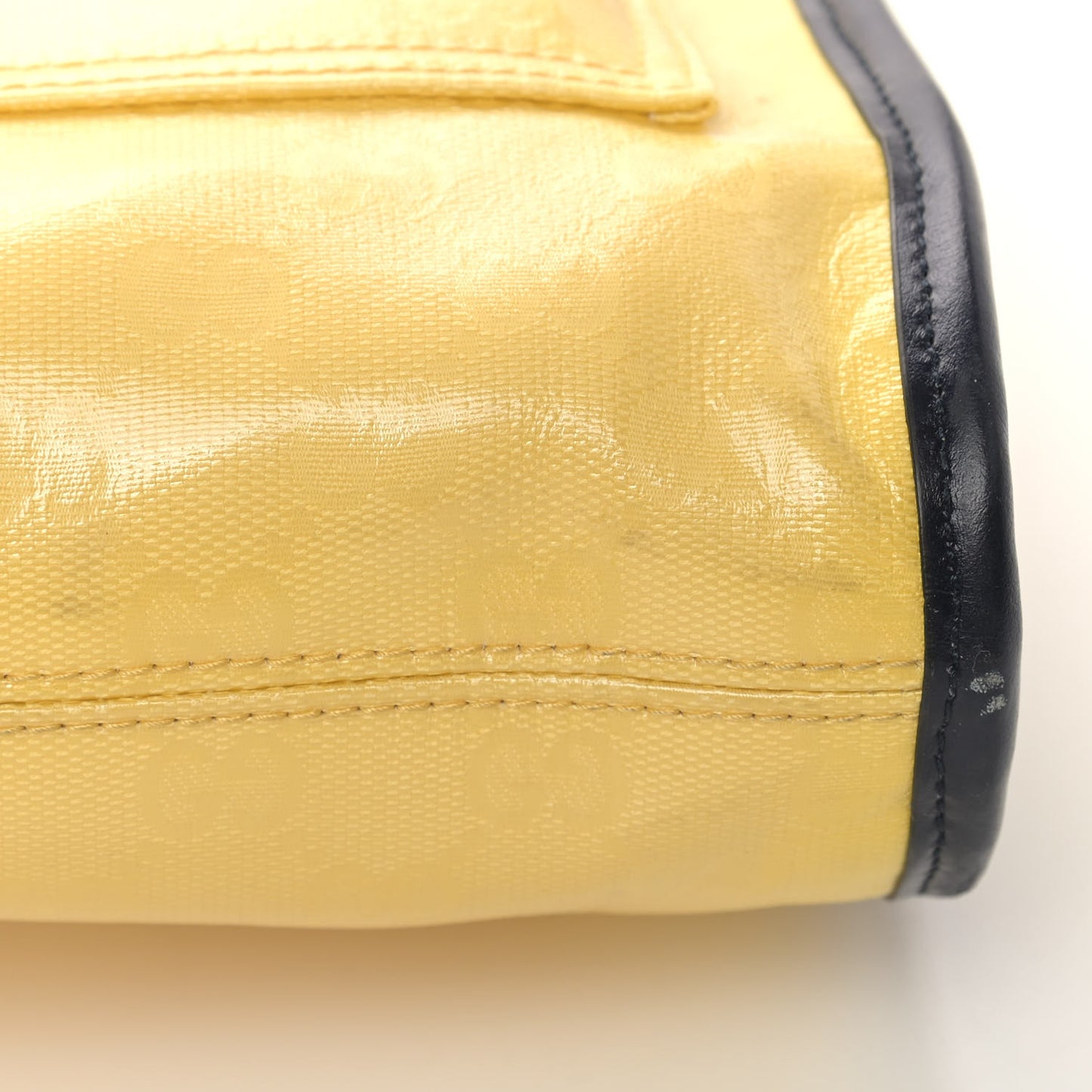 Crystal Monogram Maxi Rajah Chain Tote Straw Yellow Blue