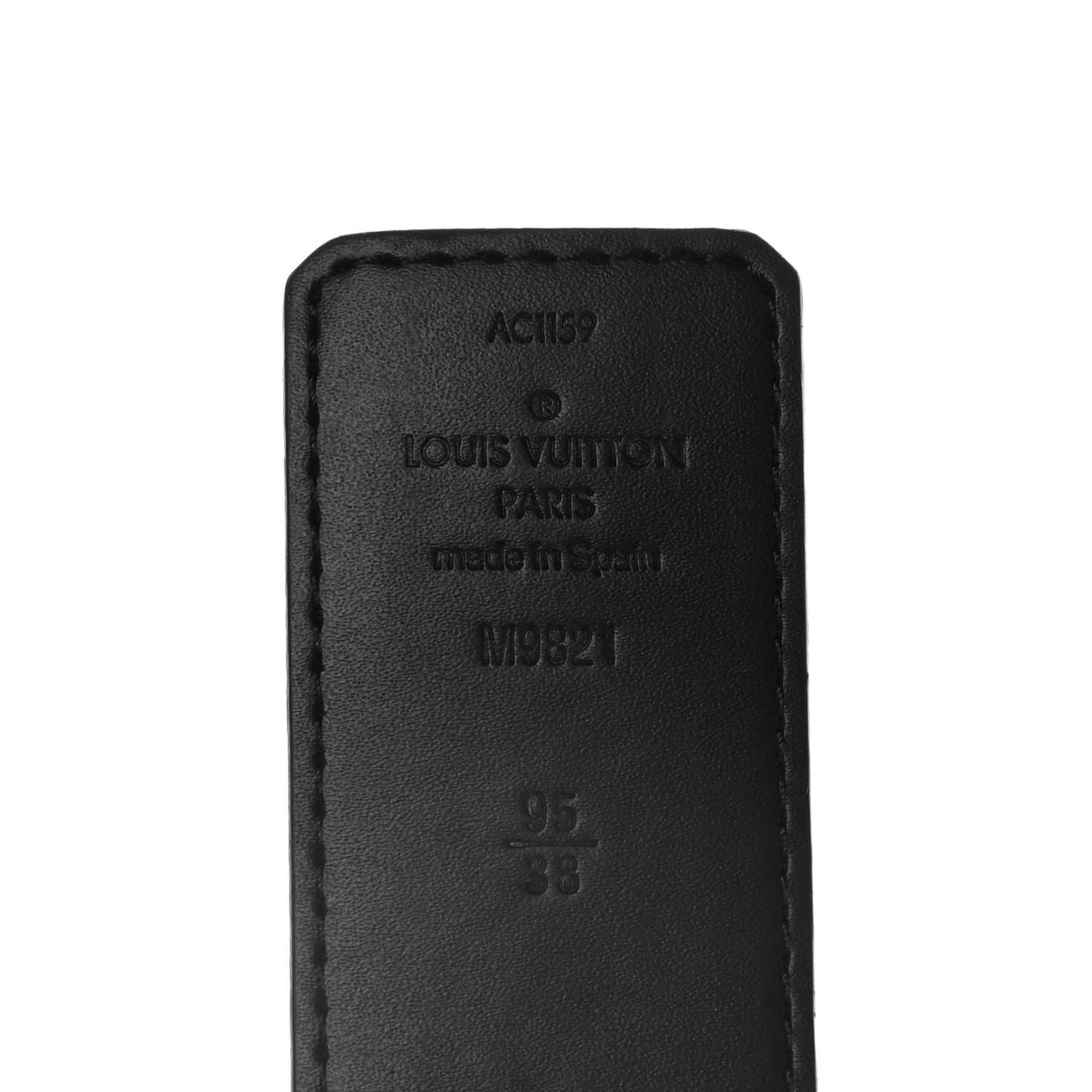 Calfskin Monogram 40mm LV Initiales Reversible Belt 95 38 Black