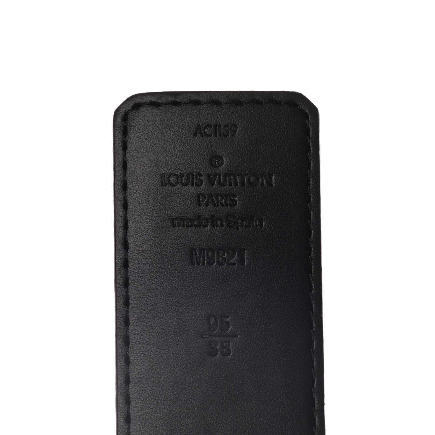 Louis Vuitton Calfskin Monogram 40mm LV Initiales Reversible Belt 95 38 Black 3 of 9
