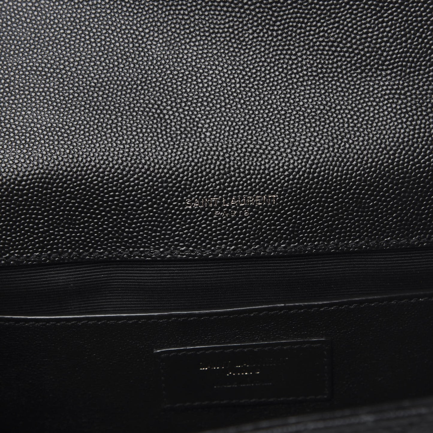 Grain De Poudre Textured Mixed Matelasse Triquilt Medium Monogram Satchel Black