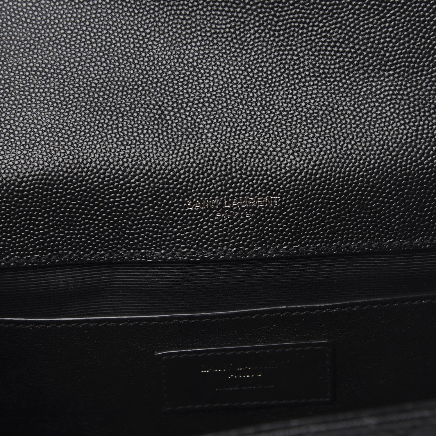 Saint Laurent Grain De Poudre Textured Mixed Matelasse Triquilt Medium Monogram Satchel Black 6 of 11