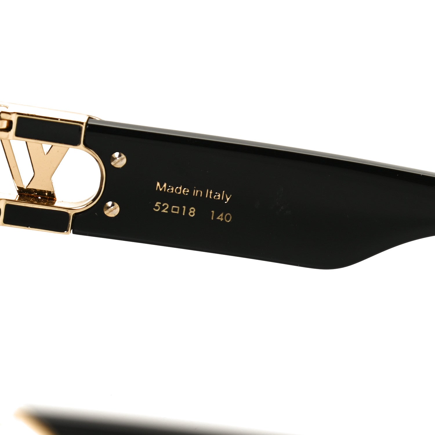 Louis Vuitton Acetate LV Link Square Sunglasses Z1478E Black 5 of 8