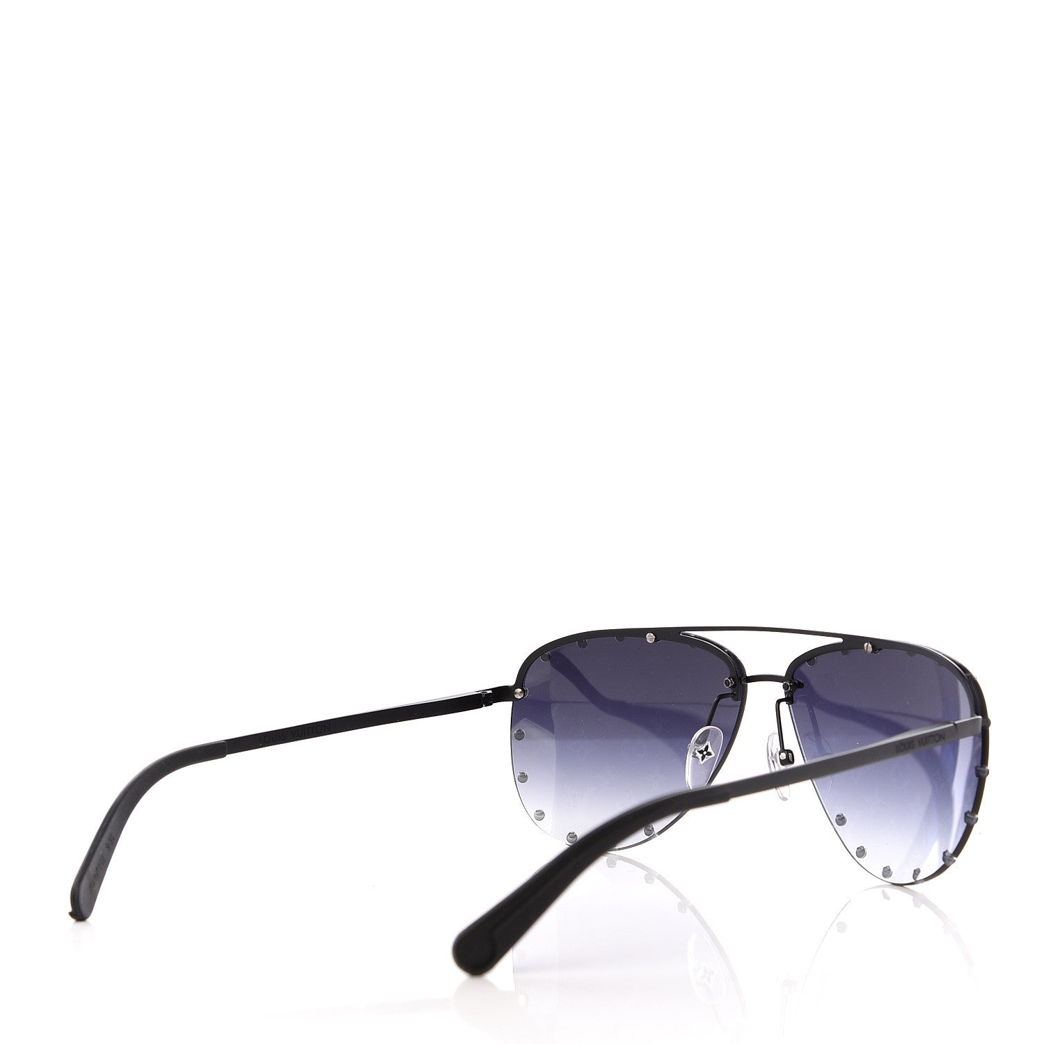 Louis Vuitton Monogram The Party Aviator Sunglasses Z0971U Black 6 of 8