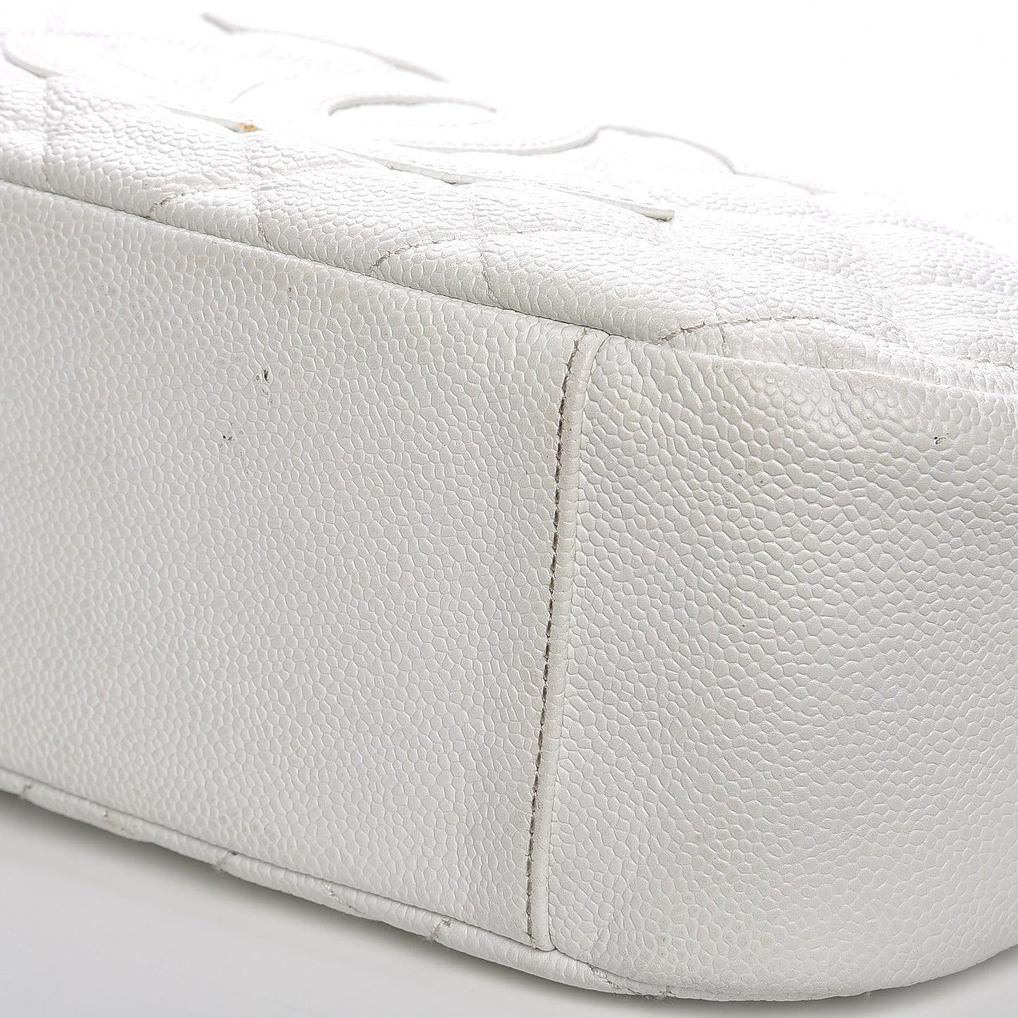Caviar Quilted Hobo White