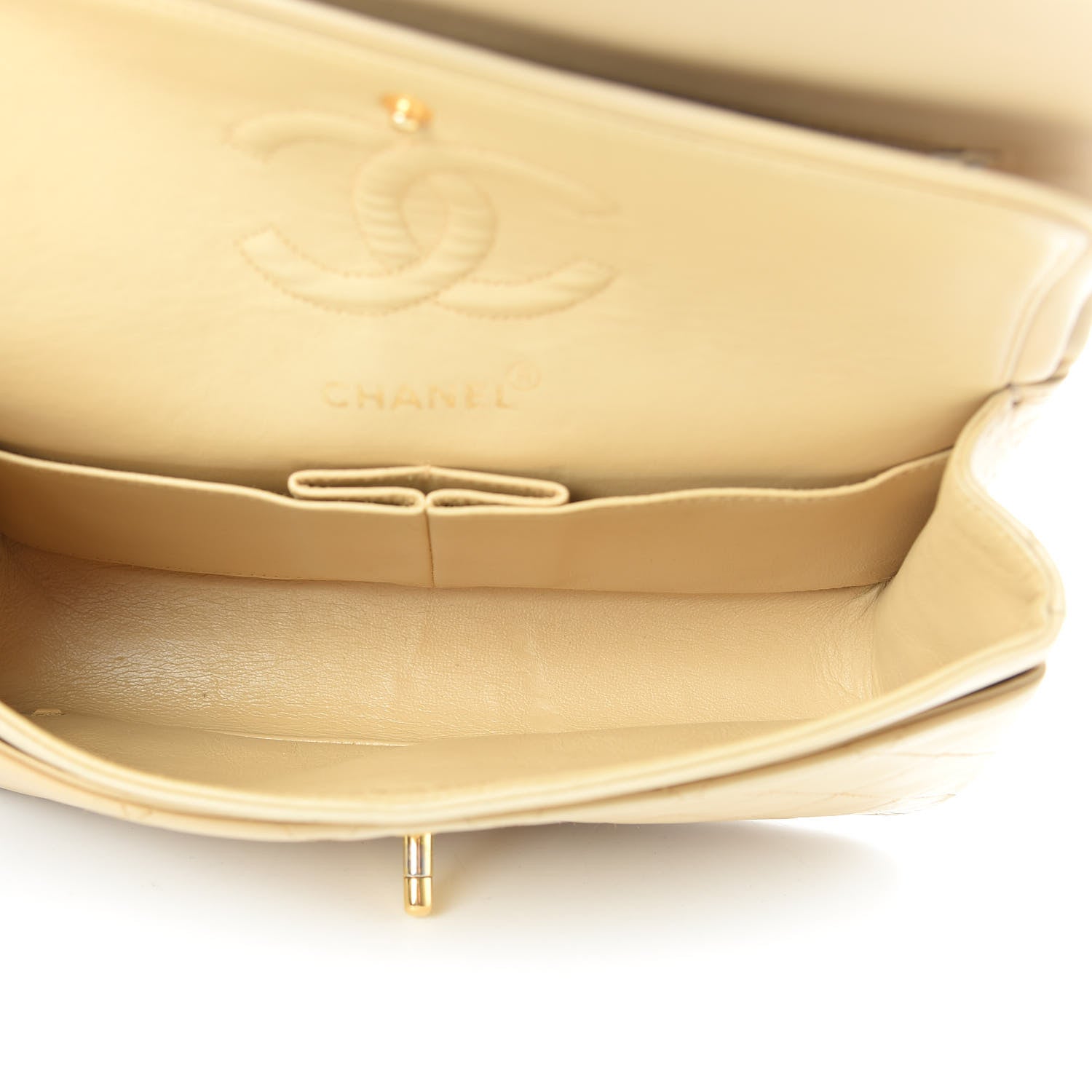 Chanel Lambskin Quilted Small Double Flap Beige 5 of 13