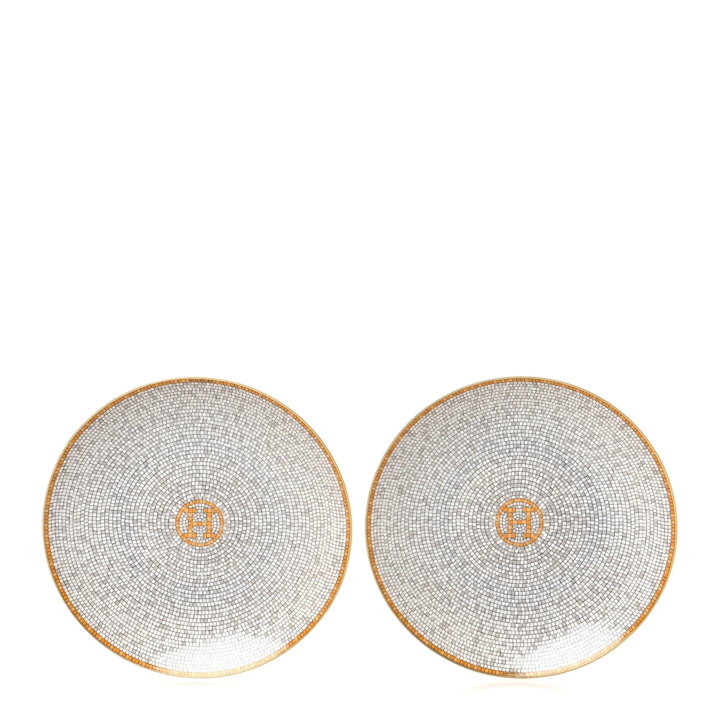 Porcelain Mosaique Au 24 Bread And Butter Plate Set of 2 Gold