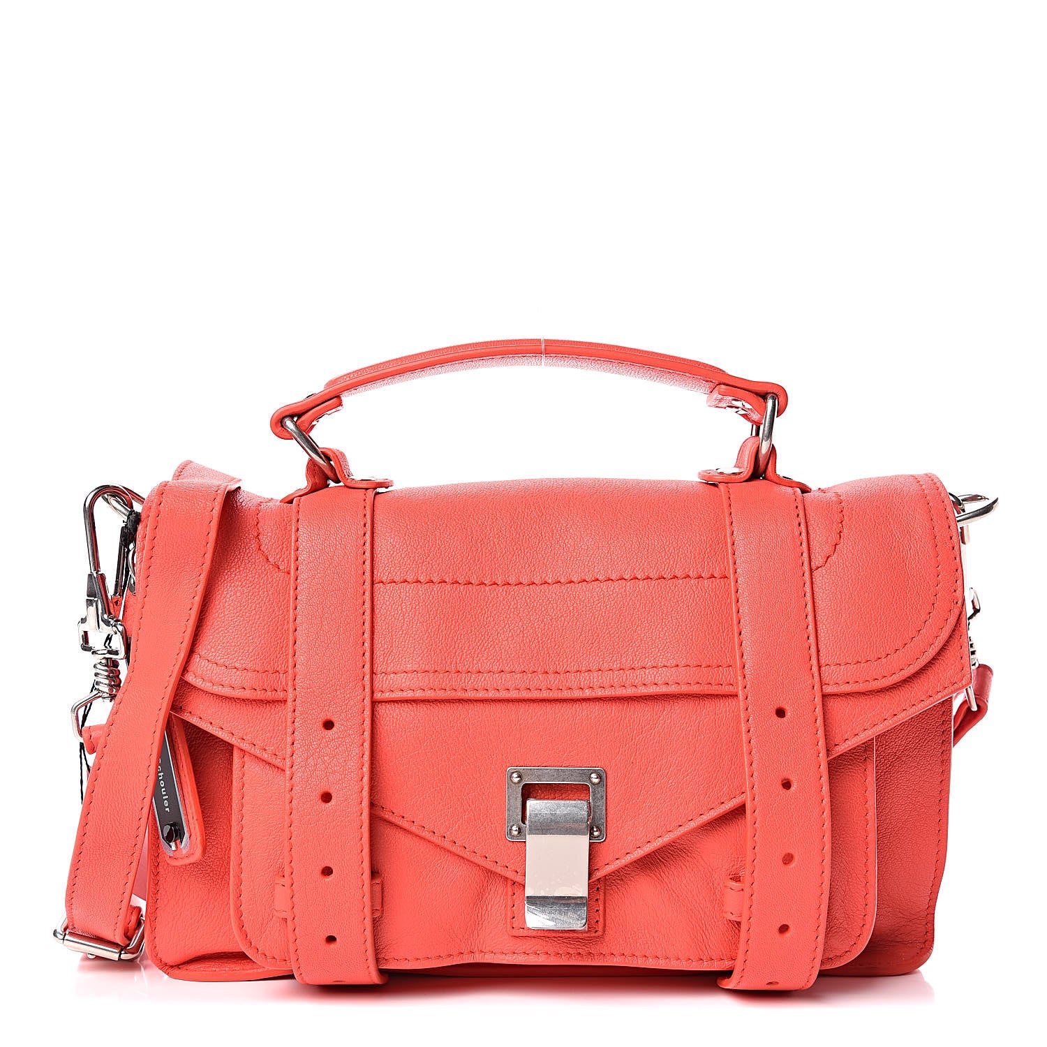 Proenza Schouler Lambskin Tiny PS1 Lux Satchel Geranium 1 of 11