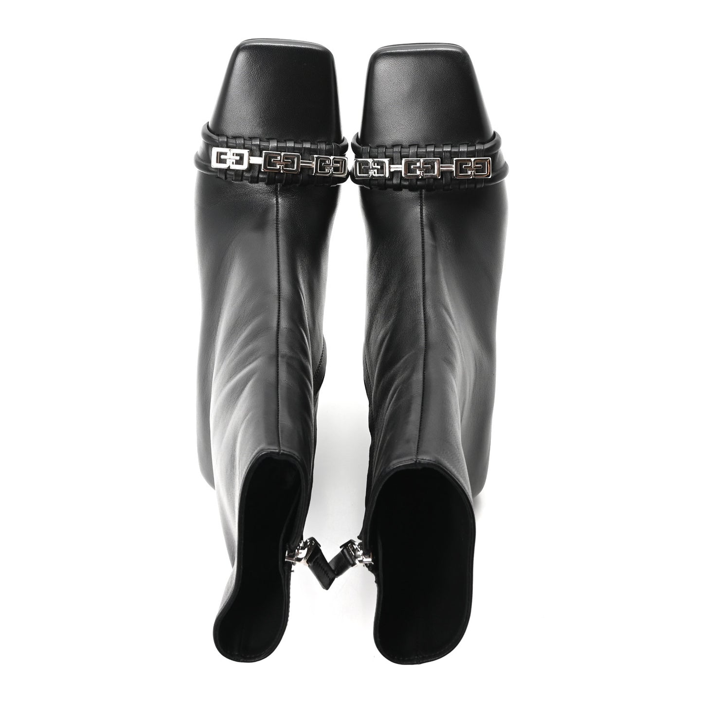 Smooth Calfskin 4G Square Toe Boots 40.5 Black