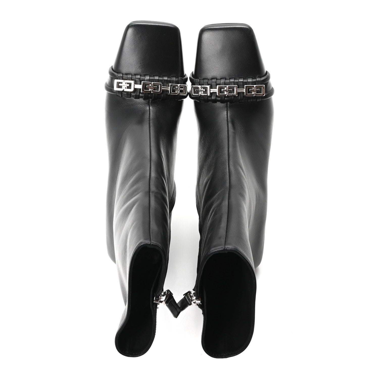 Givenchy Smooth Calfskin 4G Square Toe Boots 40.5 Black 2 of 9