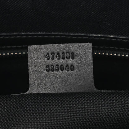 Gucci Soft GG Supreme Monogram Appia Calfskin Web Medium Carry On Duffle Bag Black Grey 7 of 15
