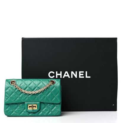 Chanel Aged Calfskin Quilted 2.55 Reissue Mini Flap Green 10 of 10