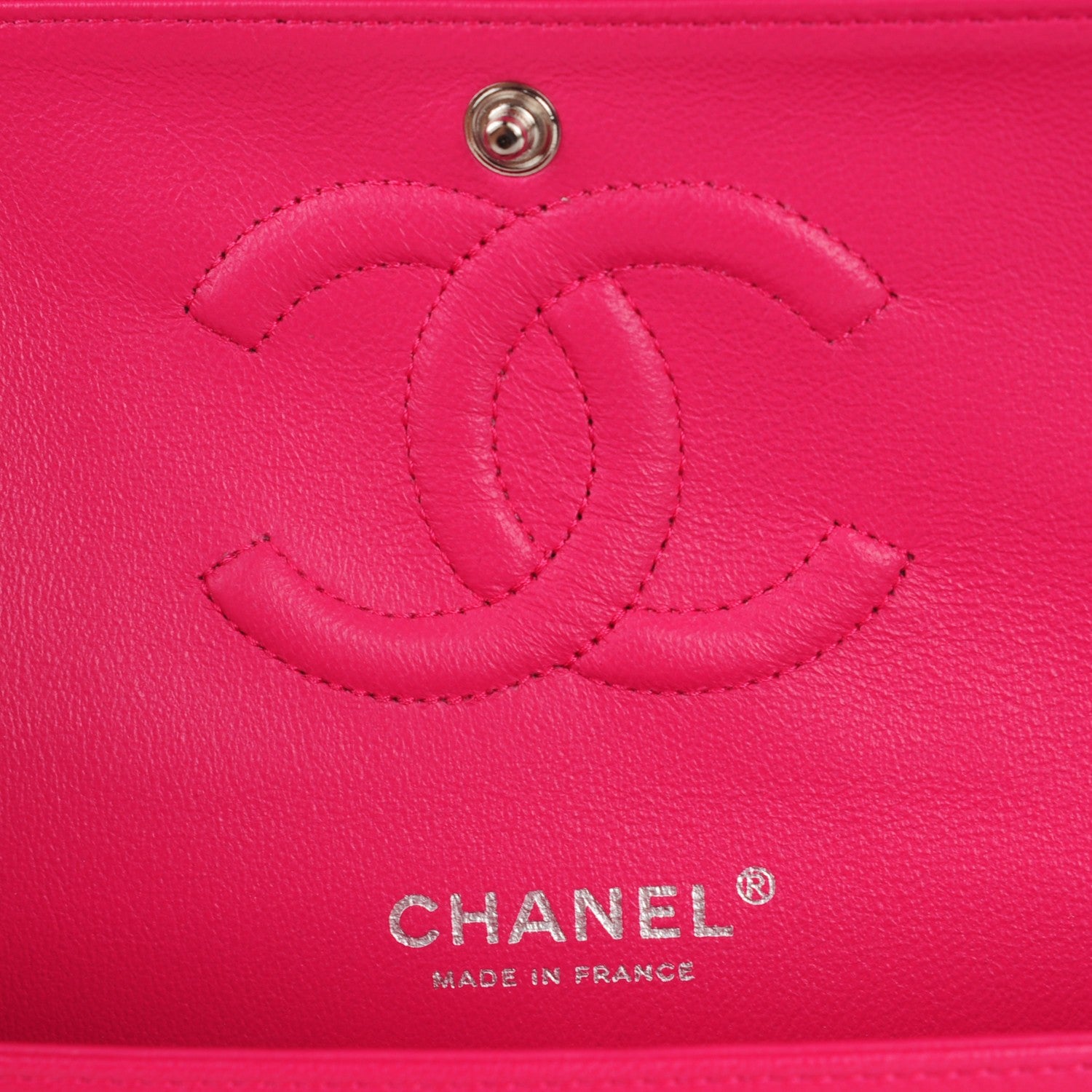 Chanel Lambskin Quilted Medium Double Flap Dark Pink 6 of 8