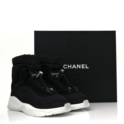 Chanel Nylon Suede Womens Short Boots 36.5 Black 16 of 16