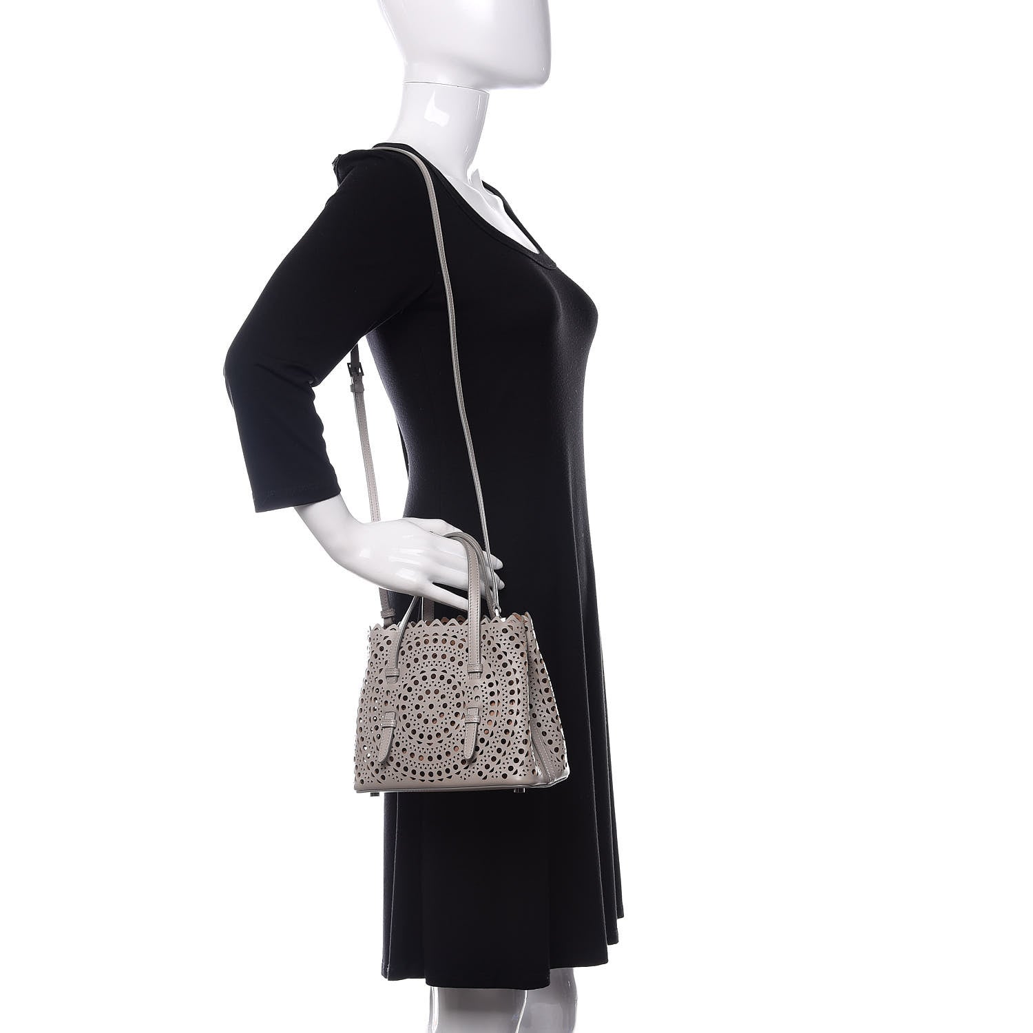 Alaia Calfskin Vienne Mina 25 Bag Perle 2 of 9