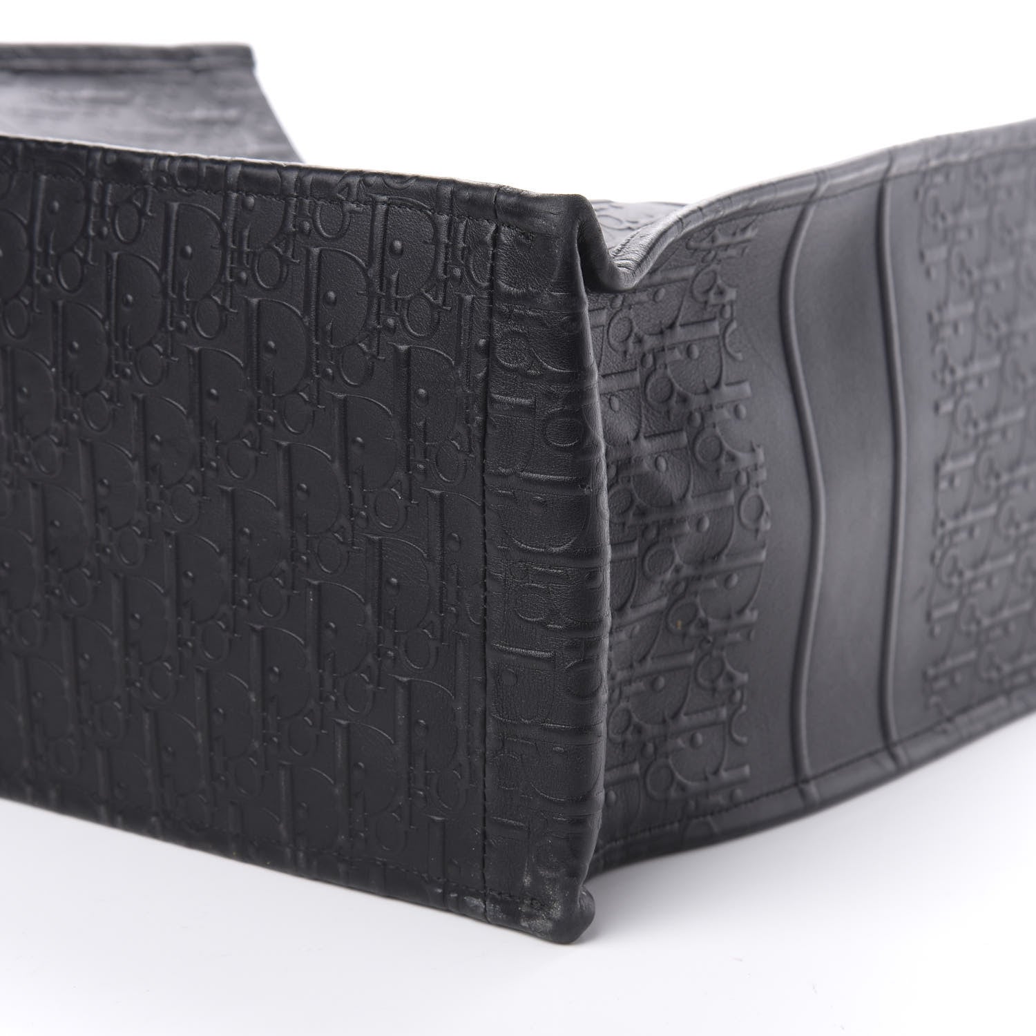 Christian Dior Oblique Calfskin Embossed Book Tote Black 9 of 10