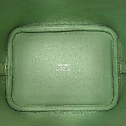 Hermes Ostrich Micro Picotin Lock Vert Criquet 5 of 10