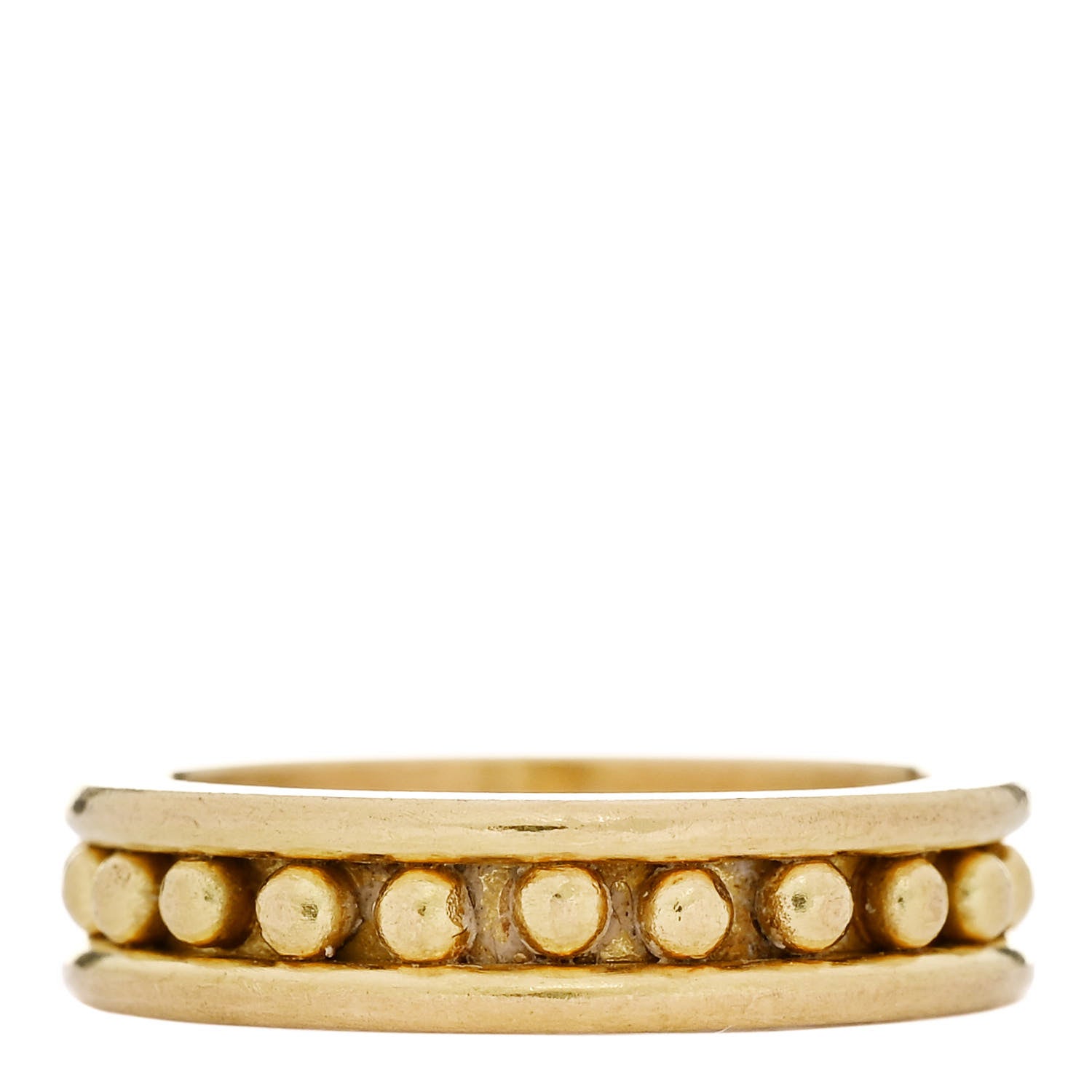 Elizabeth Locke 19K Yellow Gold Narrow Granulated Stack Ring 53 6.25 3 of 4