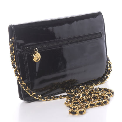 Chanel Patent Timeless CC Wallet On Chain WOC Black 3 of 14