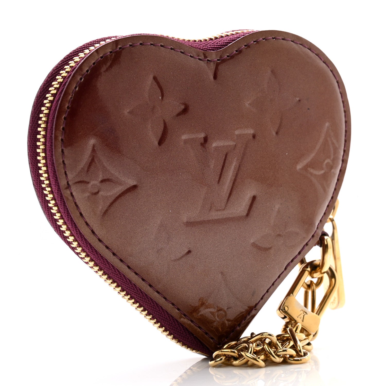 Louis Vuitton Vernis Heart Coin Purse Rouge Fauviste 3 of 10
