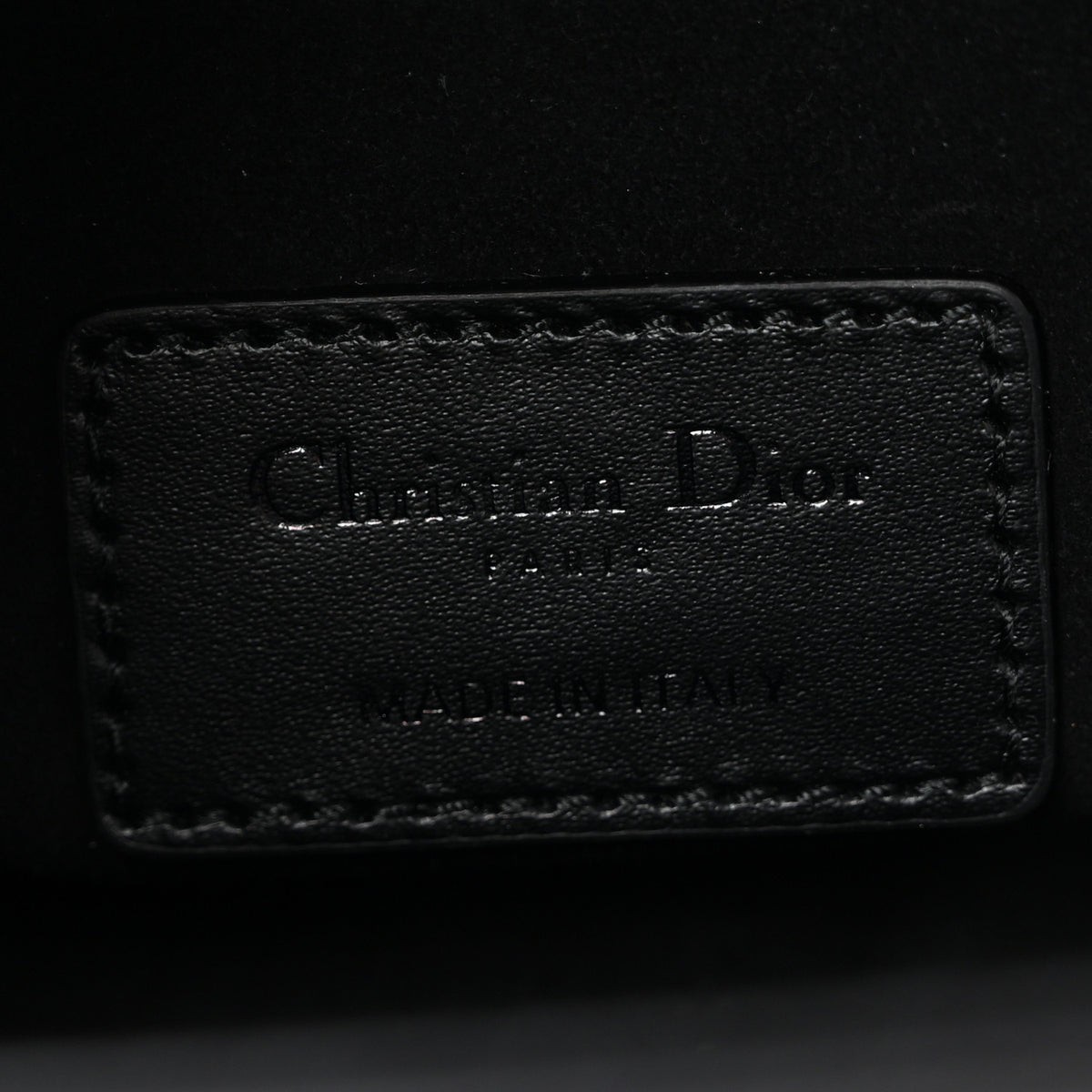 Calfskin Cannage Diamond Medium Lady D-Joy Black