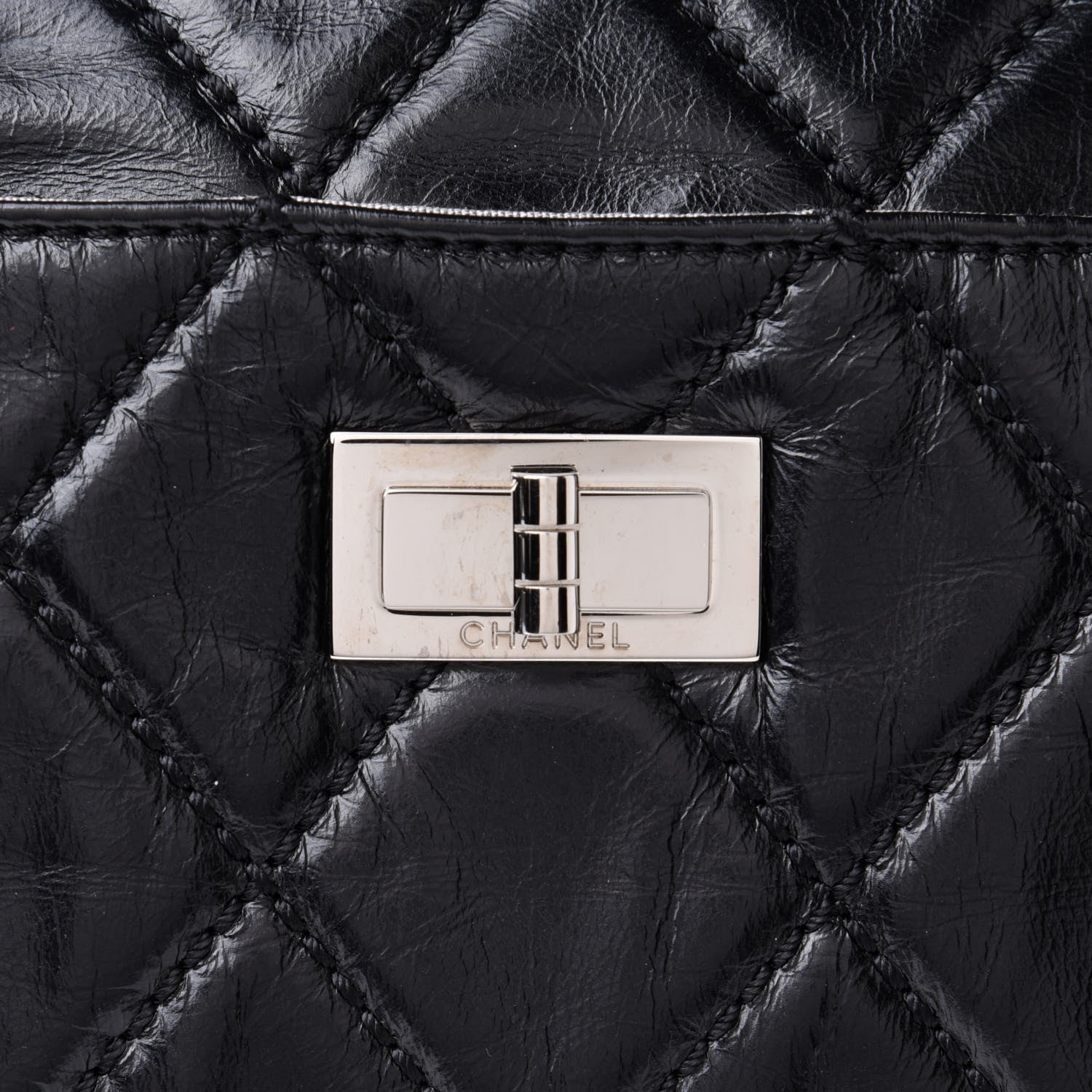 Chanel Glazed Calfskin Quilted Surpique Carryall Black 7 of 9