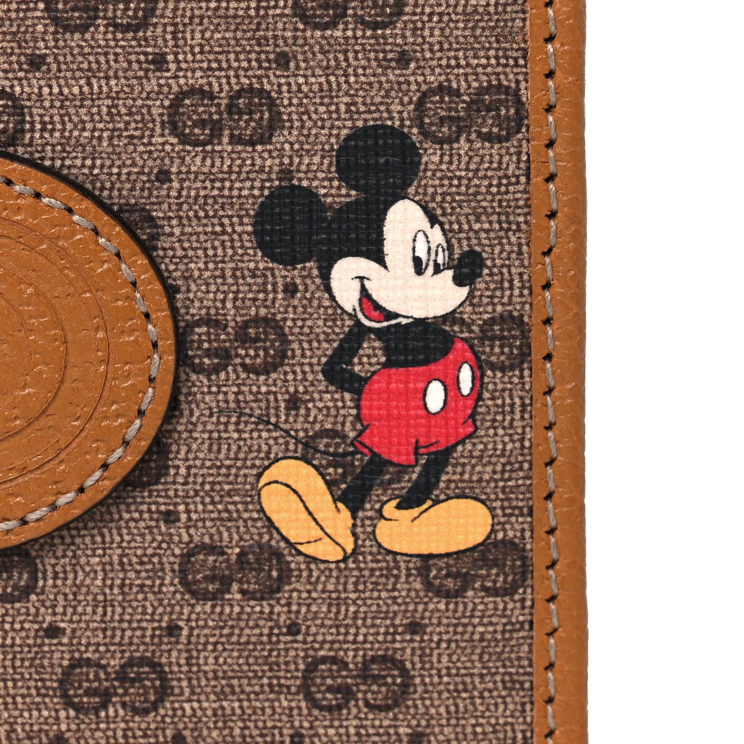 Gucci X DISNEY Mini Vintage GG Supreme Monogram Mickey Mouse Wallet Beige Vintage Sun Oil 9 of 10