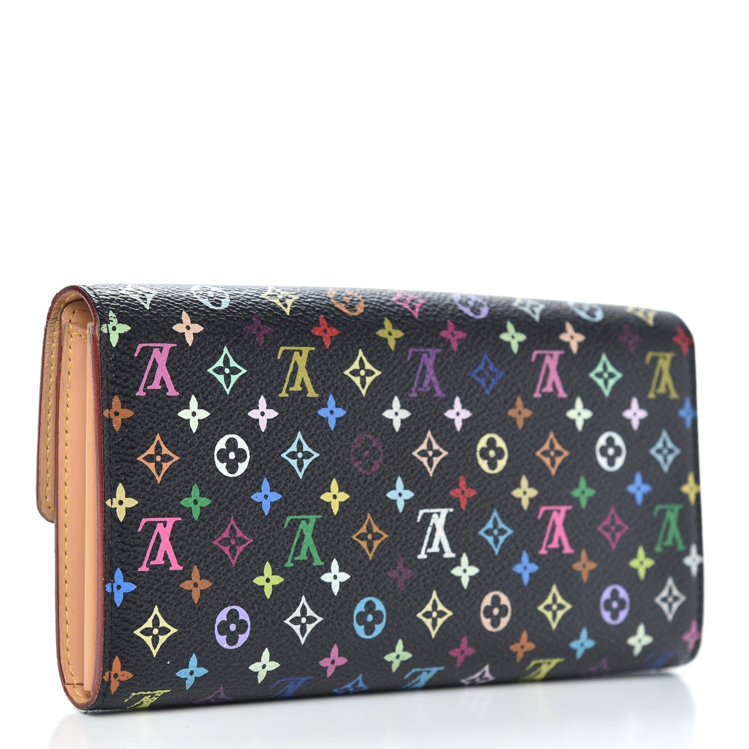 Louis Vuitton Monogram Multicolor Sarah Wallet Black 3 of 9