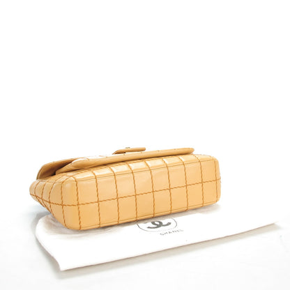 Chanel Lambskin Square Double Stitch Flap Beige 5 of 10