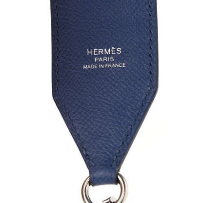 Hermes Epsom 40mm Tressage Shoulder Strap Bleu Brighton Capucine Bleu Saphir 3 of 6