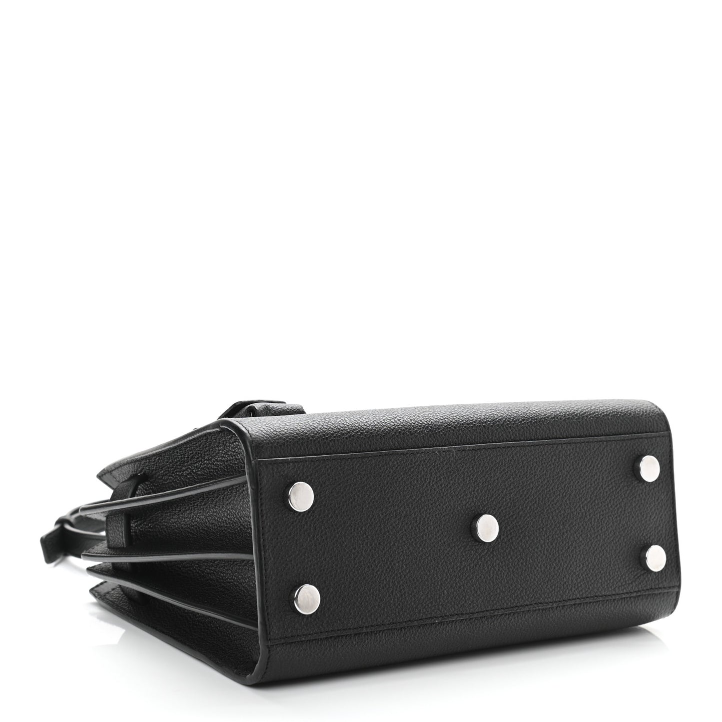 Grained Calfskin Nano Sac De Jour Black