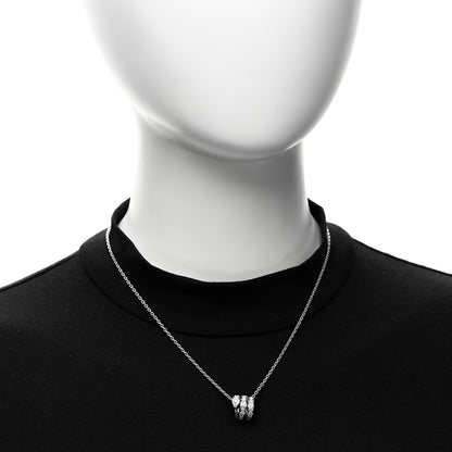 Bulgari 18K White Gold Diamond Serpenti Viper Pave Pendant Necklace 2 of 4
