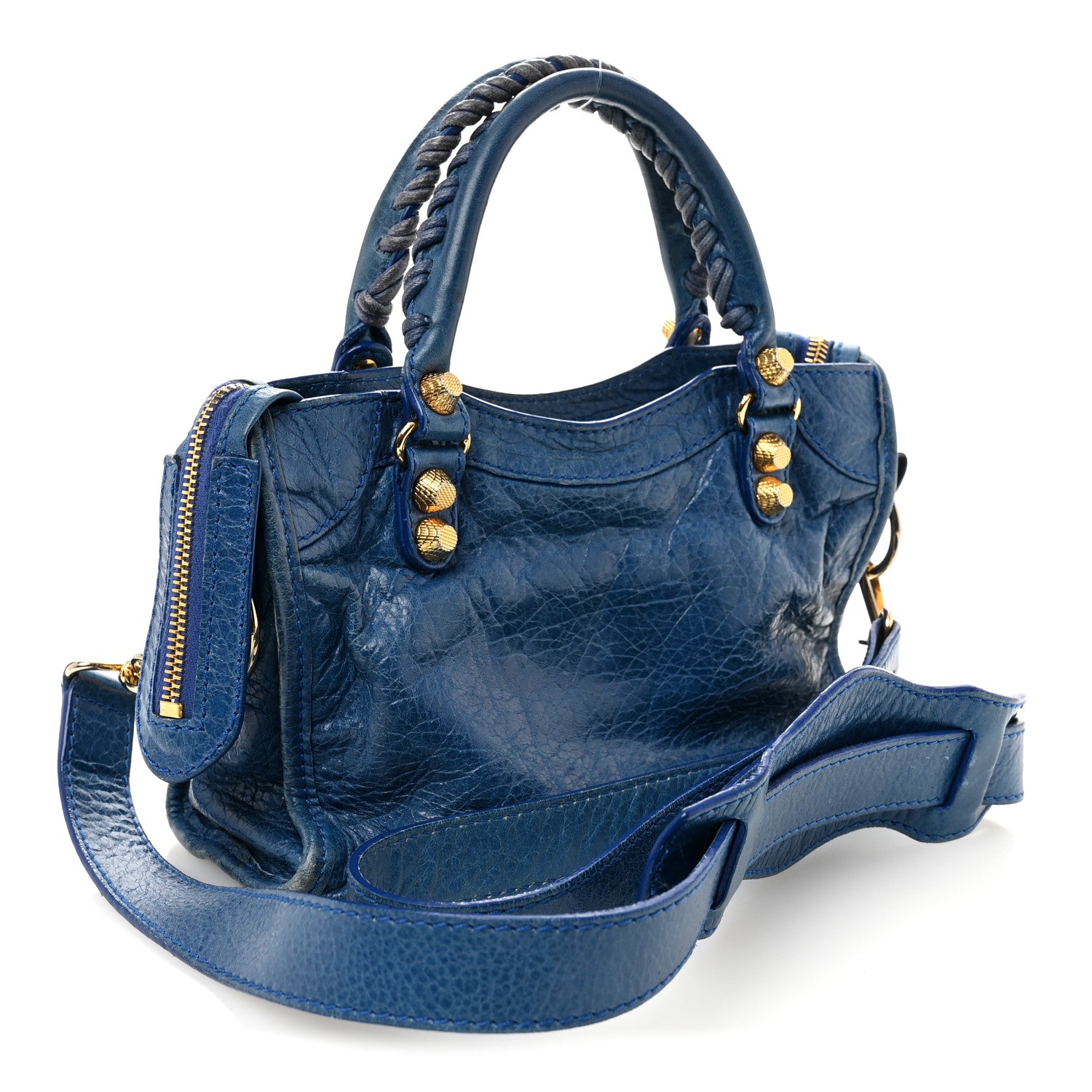 Balenciaga Agneau Giant 12 Gold Hardware Mini City Bleu Lazuli 5 of 13