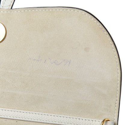Christian Dior Grained Calfskin Saddle Chain Pouch Off White 8 of 11
