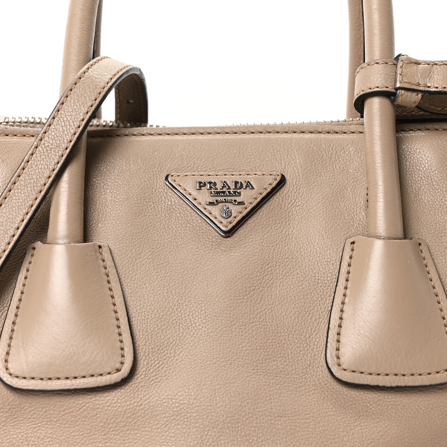 Prada Glace Calf Twin Pocket Tote Quarzo 8 of 10