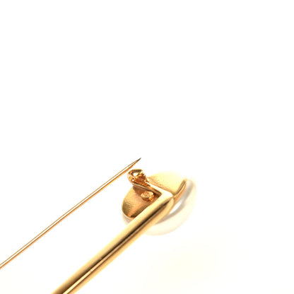 Chanel Pearl Safety Pin Brooch Gold 5 of 7