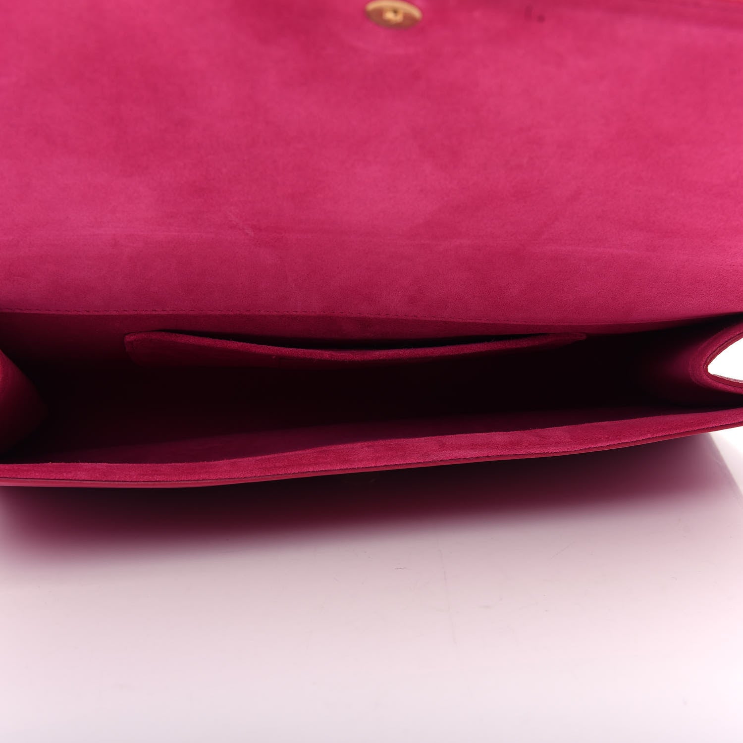 Saint Laurent Calfskin Classic Y Ligne Clutch Fuchsia 5 of 8