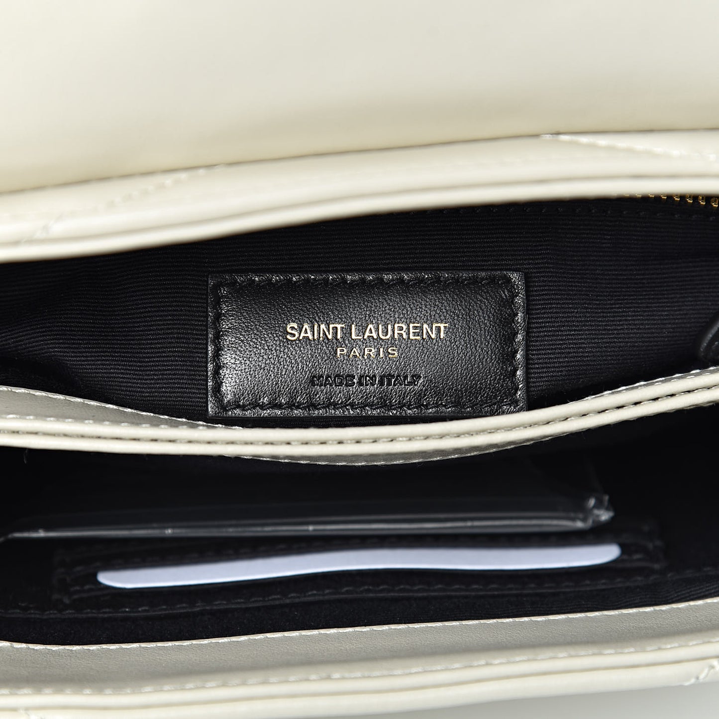 Calfskin Y Quilted Monogram Toy Loulou Crossbody Bag Blanc Vintage