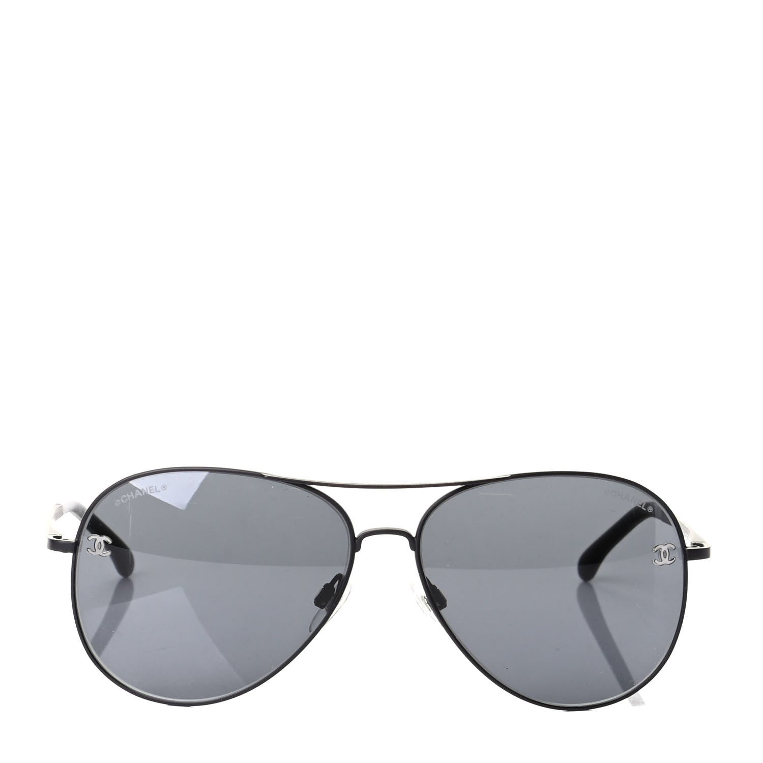 Chanel Metal Aviator CC Sunglasses 4189 T-Q Black 2 of 4