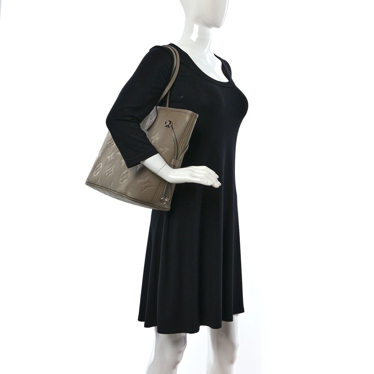 Louis Vuitton Empreinte Monogram Giant Neverfull MM Tourterelle 2 of 9
