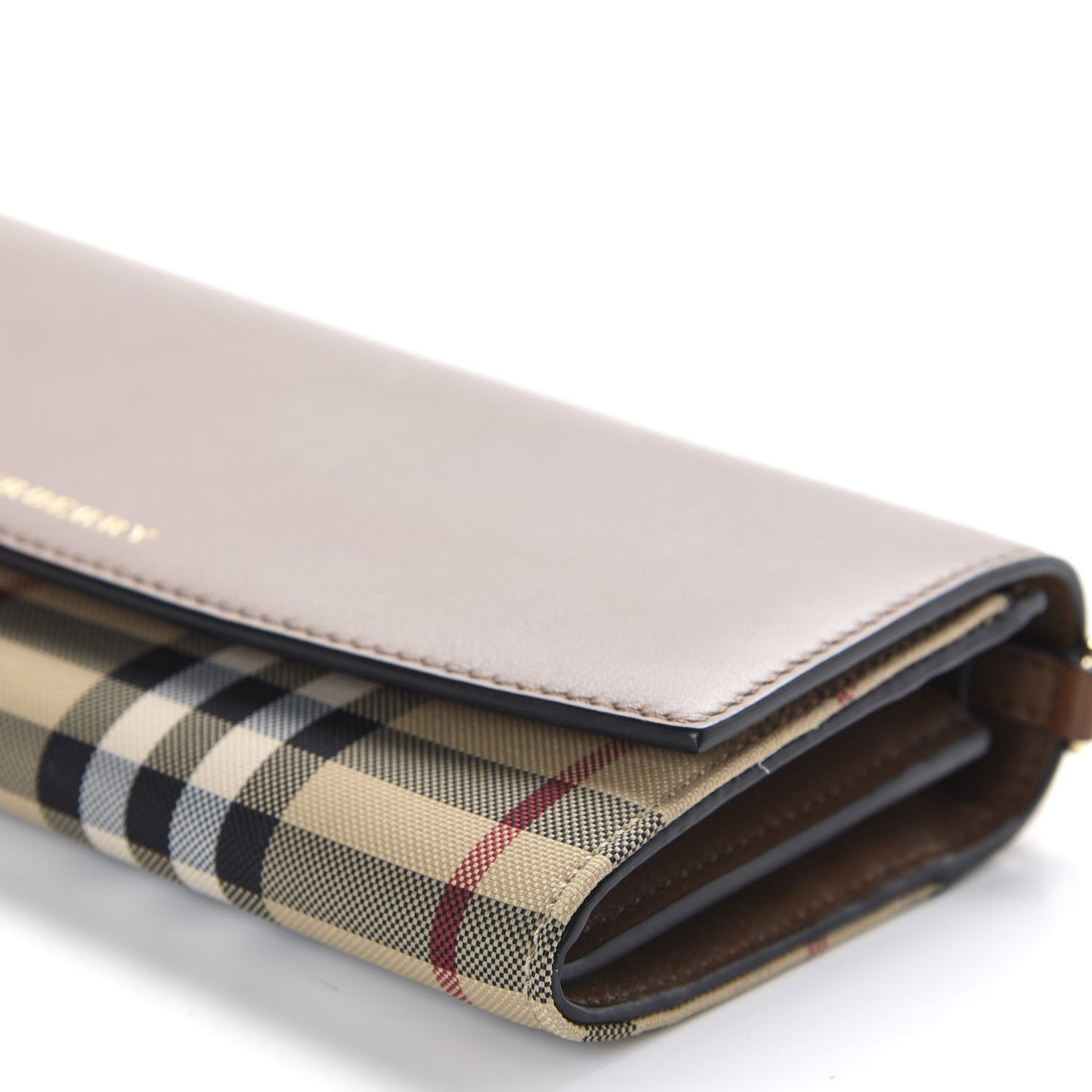 Calfskin Horseferry Check Henley Wallet On Chain Tan
