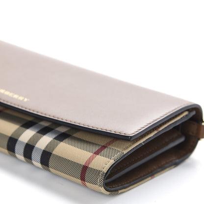 Burberry Calfskin Horseferry Check Henley Wallet On Chain Tan 7 of 10